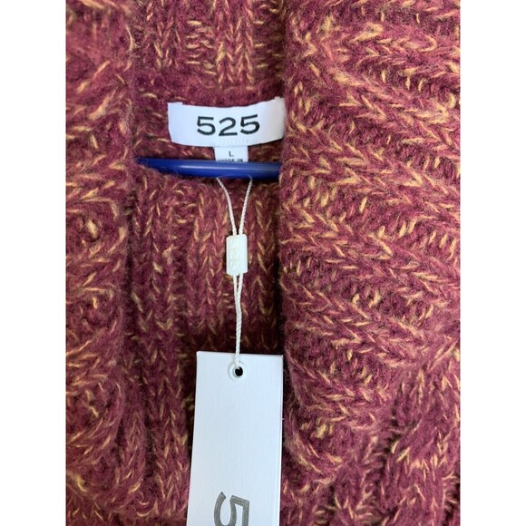 525‎ America Women Sweater Sleeveless Large Ombre Turtleneck cable knit - Picture 4 of 5